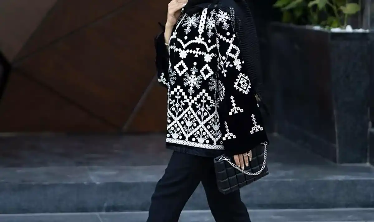 مانتو کتی سوزن دوزی شده شیک