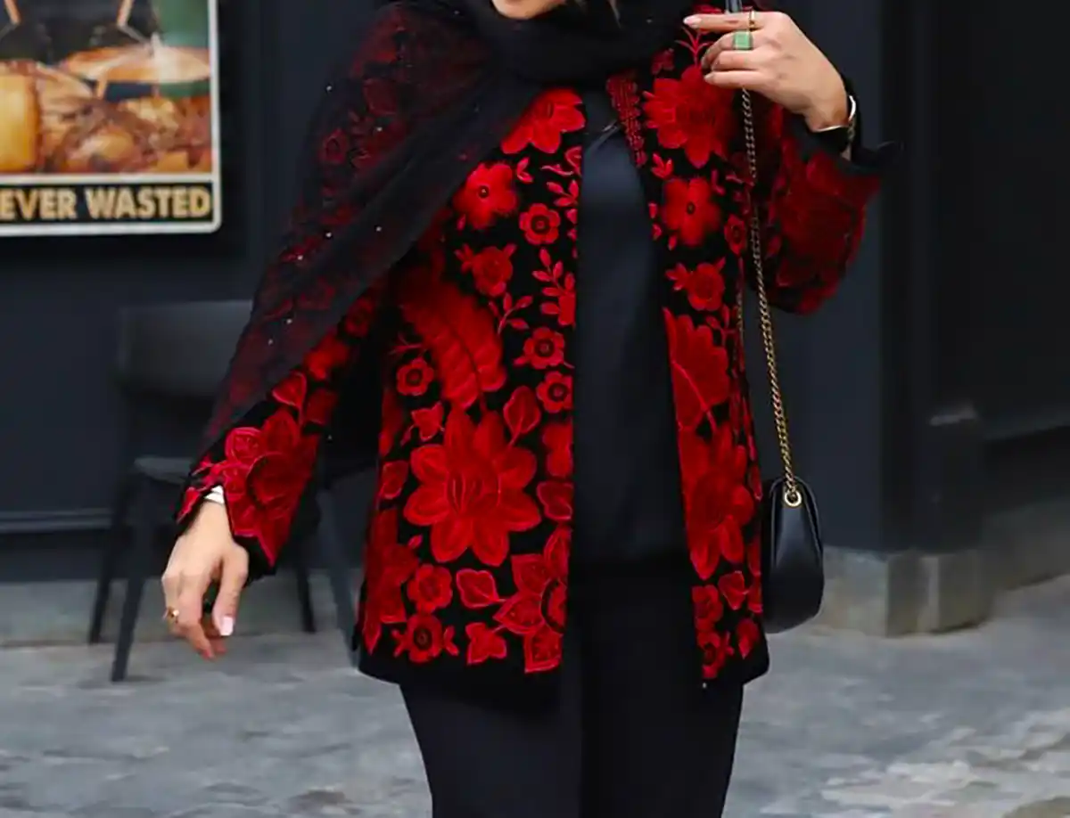 مانتو کتی سوزن دوزی شده شیک