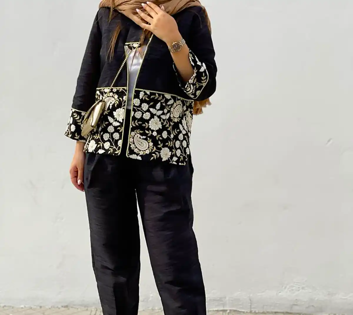 مانتو کتی سوزن دوزی شده شیک