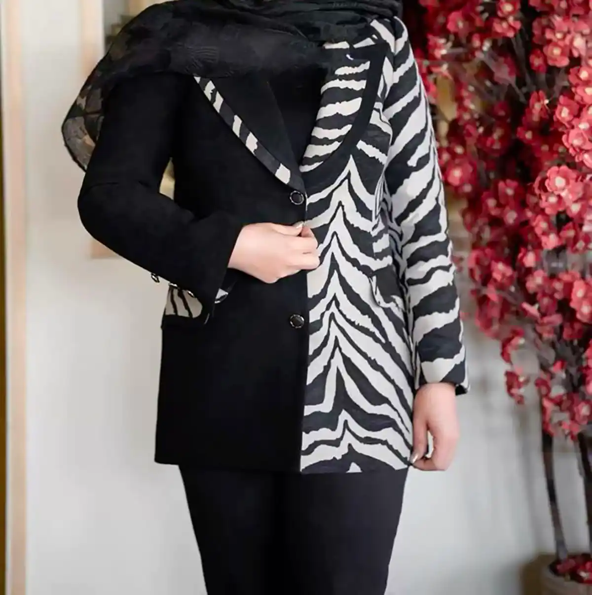 مانتو کتی سوزن دوزی شده شیک