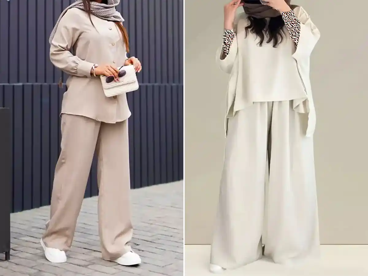 مانتو شلوار بیرونی شیک