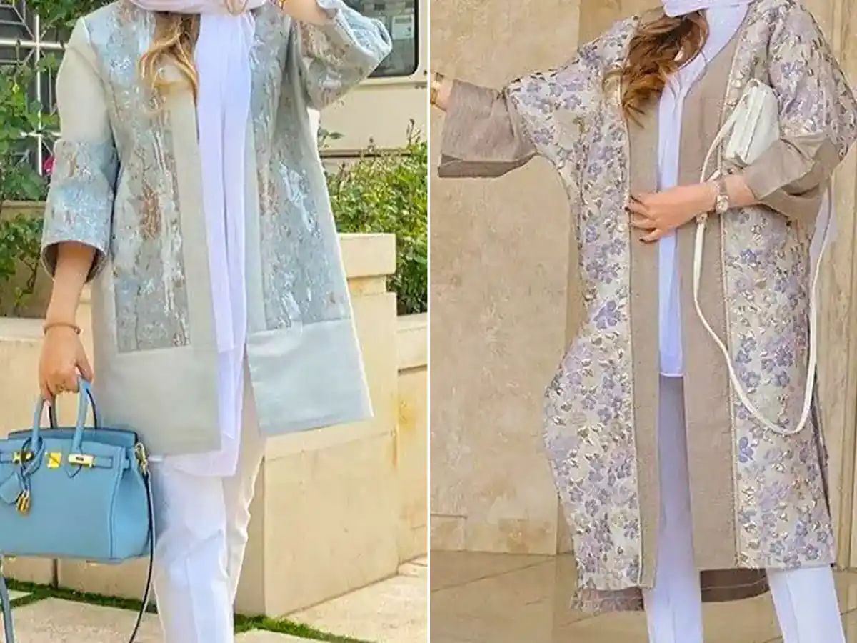 مانتو طرح دار بوتیکی زیبا