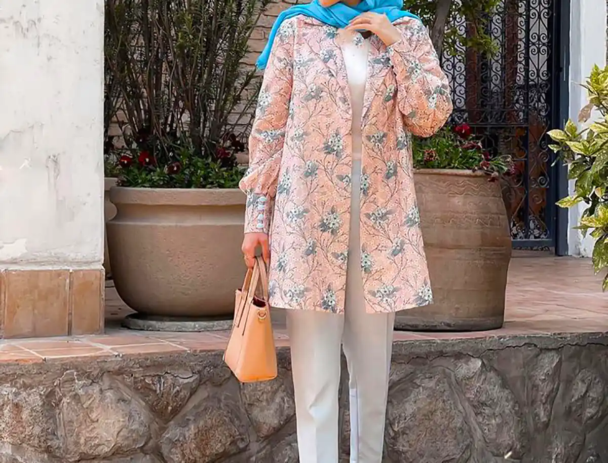 مانتو طرح دار بوتیکی زیبا