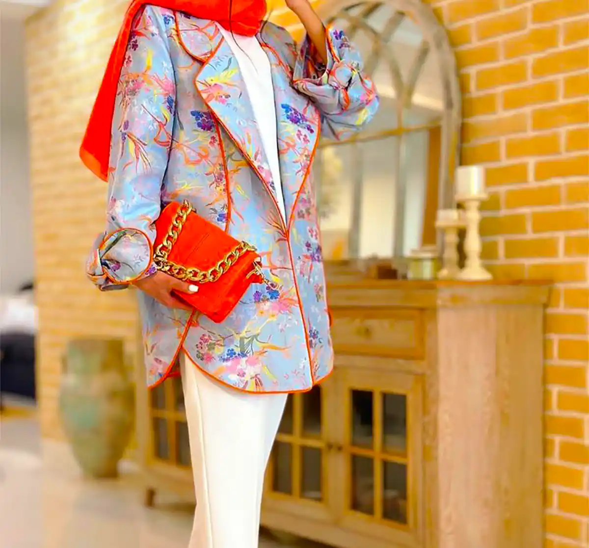 مانتو طرح دار بوتیکی زیبا