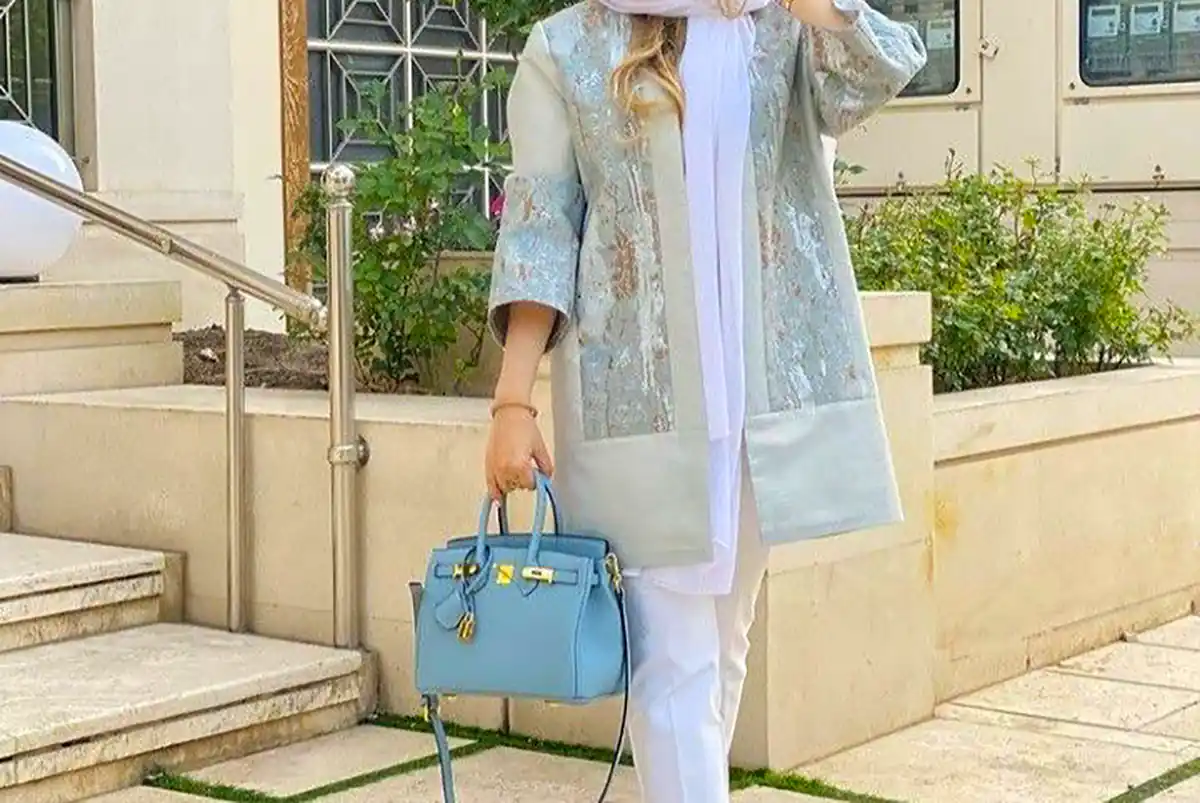 مانتو طرح دار بوتیکی زیبا