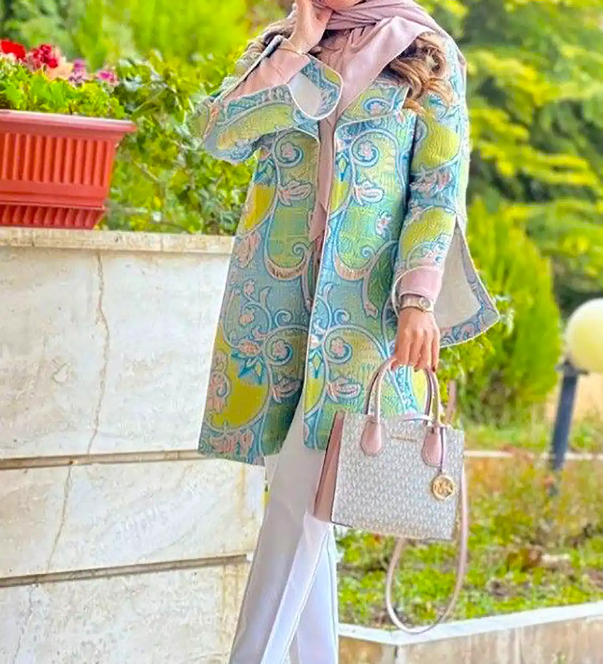 مانتو طرح دار بوتیکی زیبا