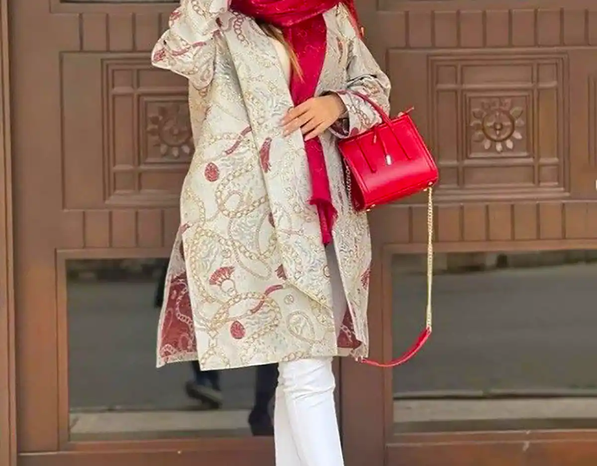 مانتو طرح دار بوتیکی زیبا