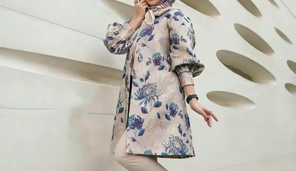 مانتو طرح دار بوتیکی زیبا