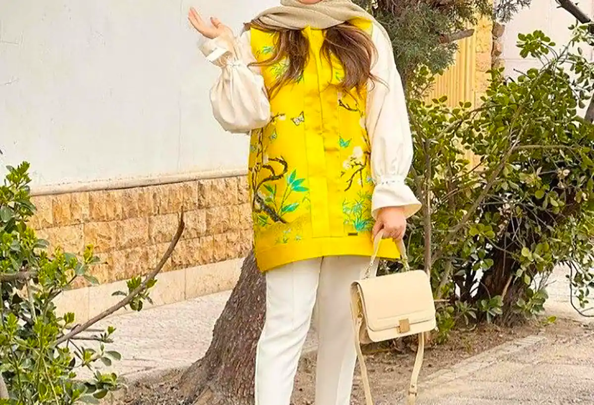 مانتو طرح دار بوتیکی زیبا