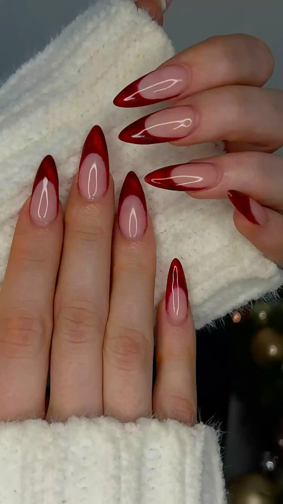 مدل ناخن فرنچ قرمز