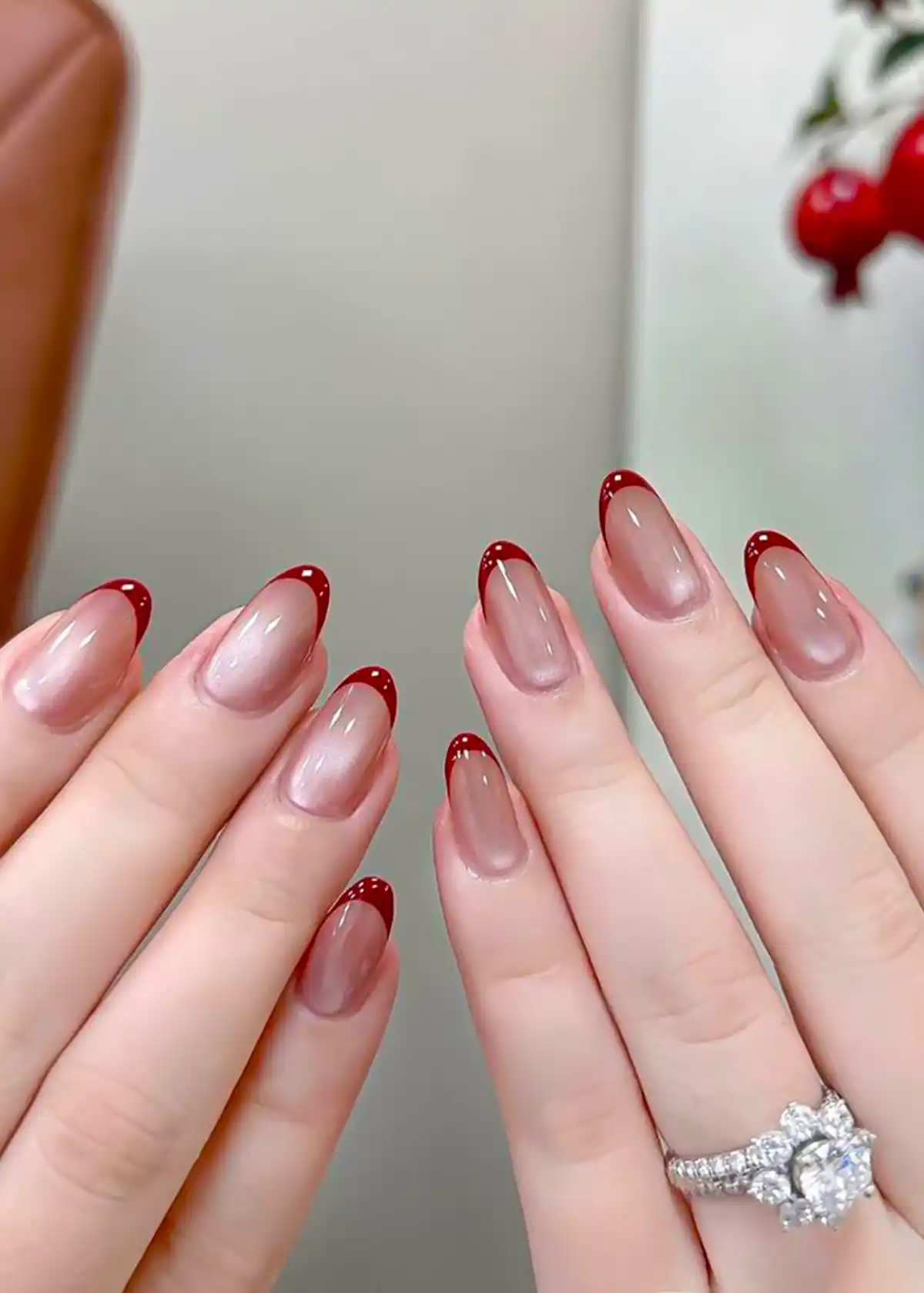 مدل ناخن فرنچ قرمز