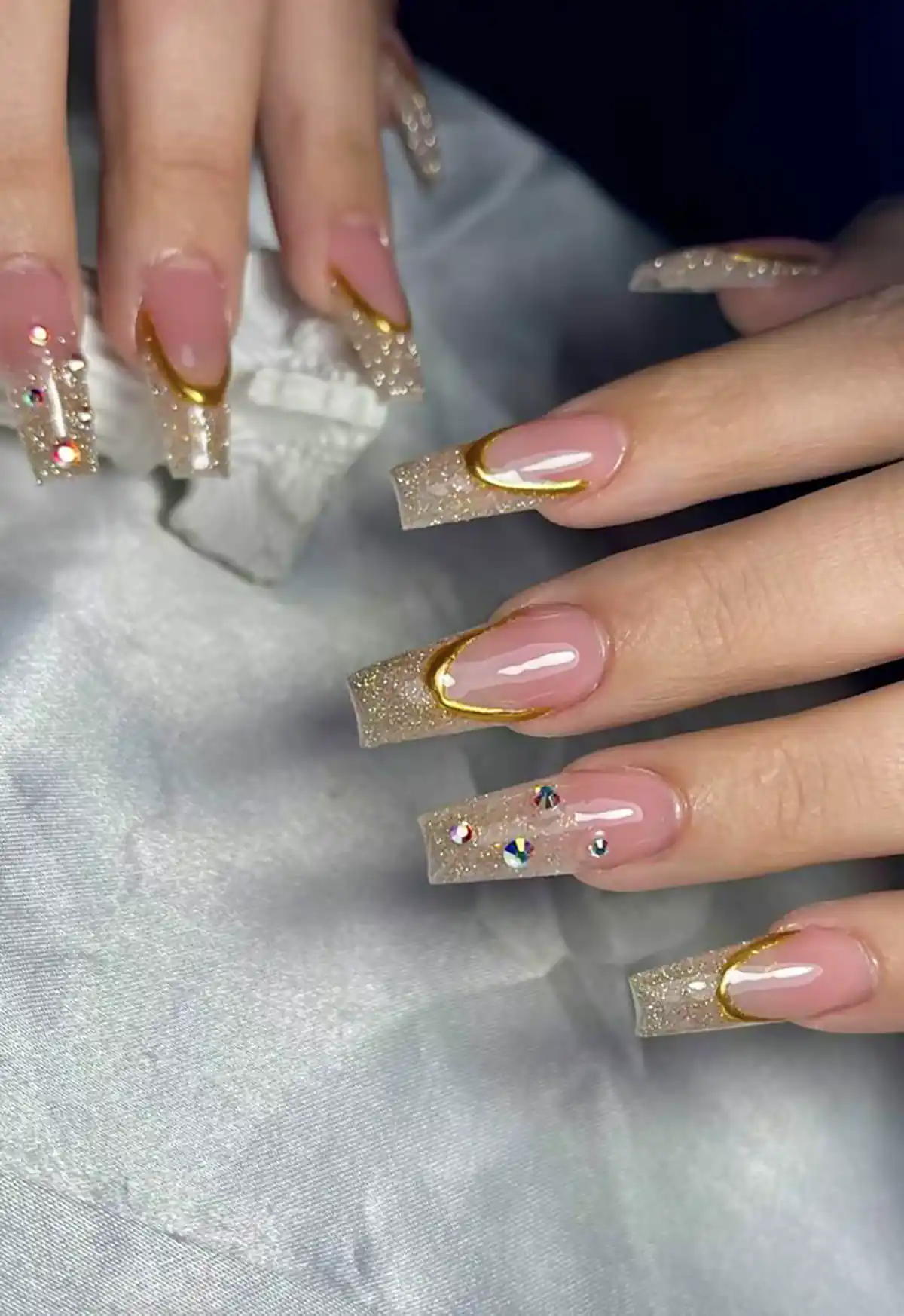 مدل ناخن مربعی بلند