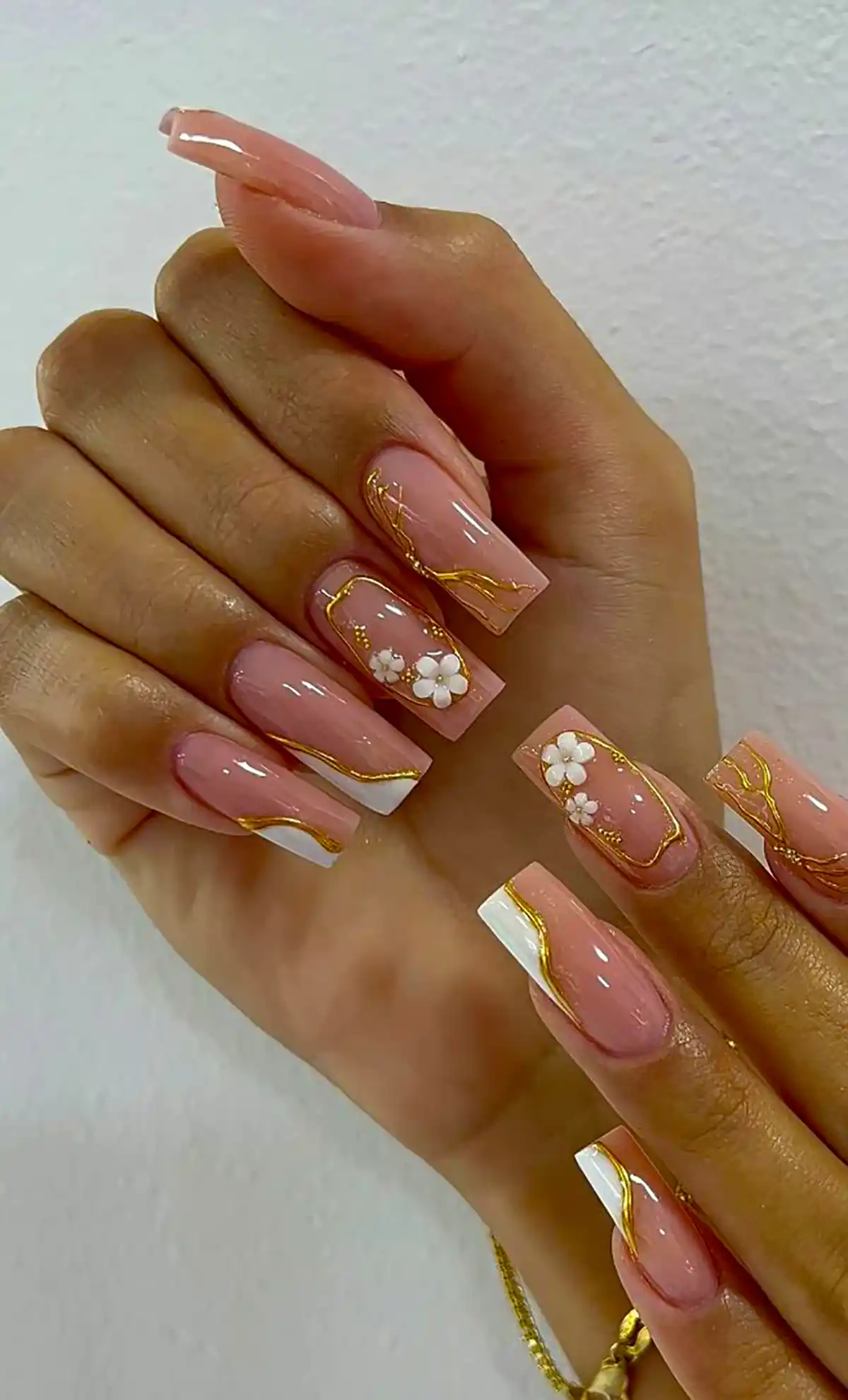 مدل ناخن مربعی بلند