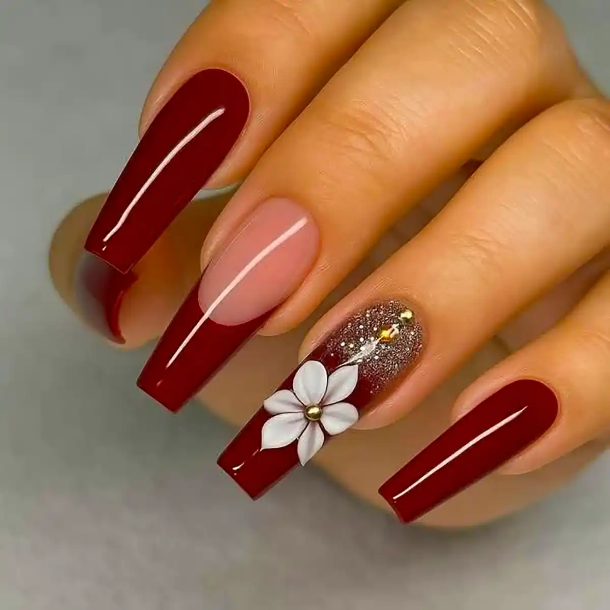 مدل ناخن مربعی بلند