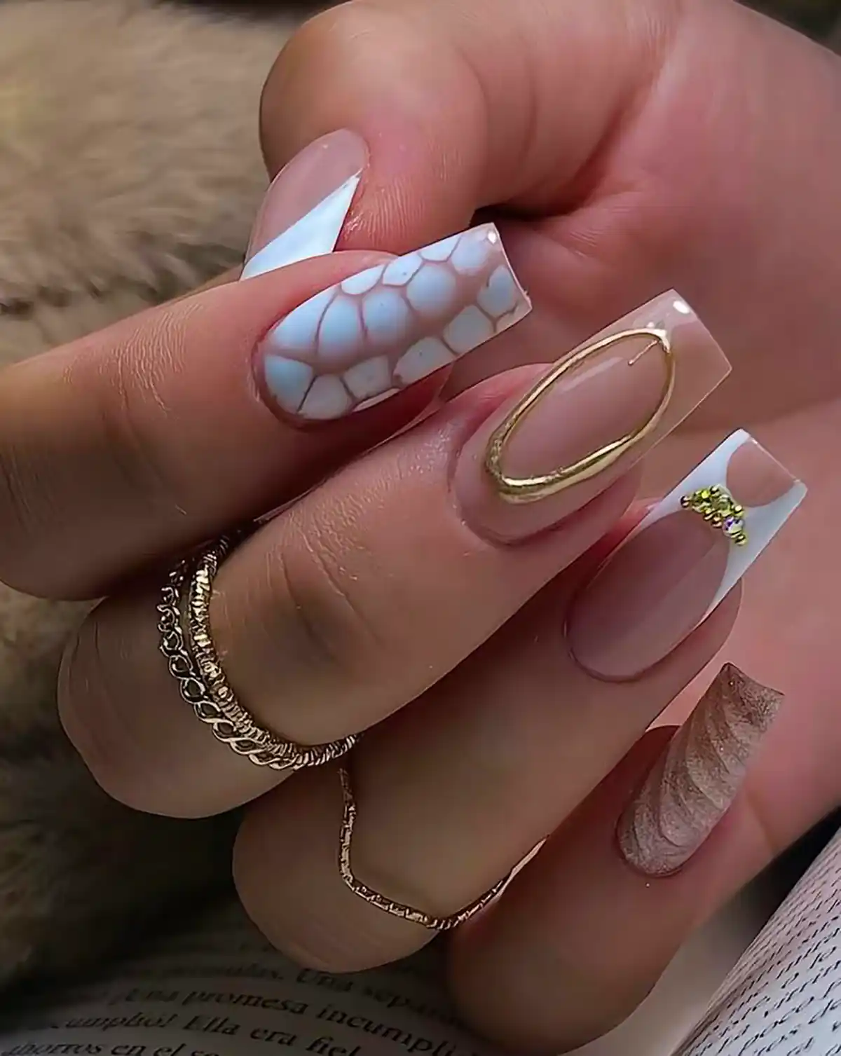 مدل ناخن مربعی بلند