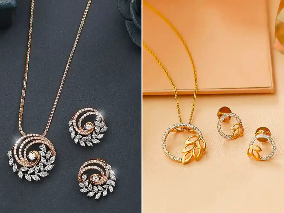 نیم ست طلا نمادار زنانه