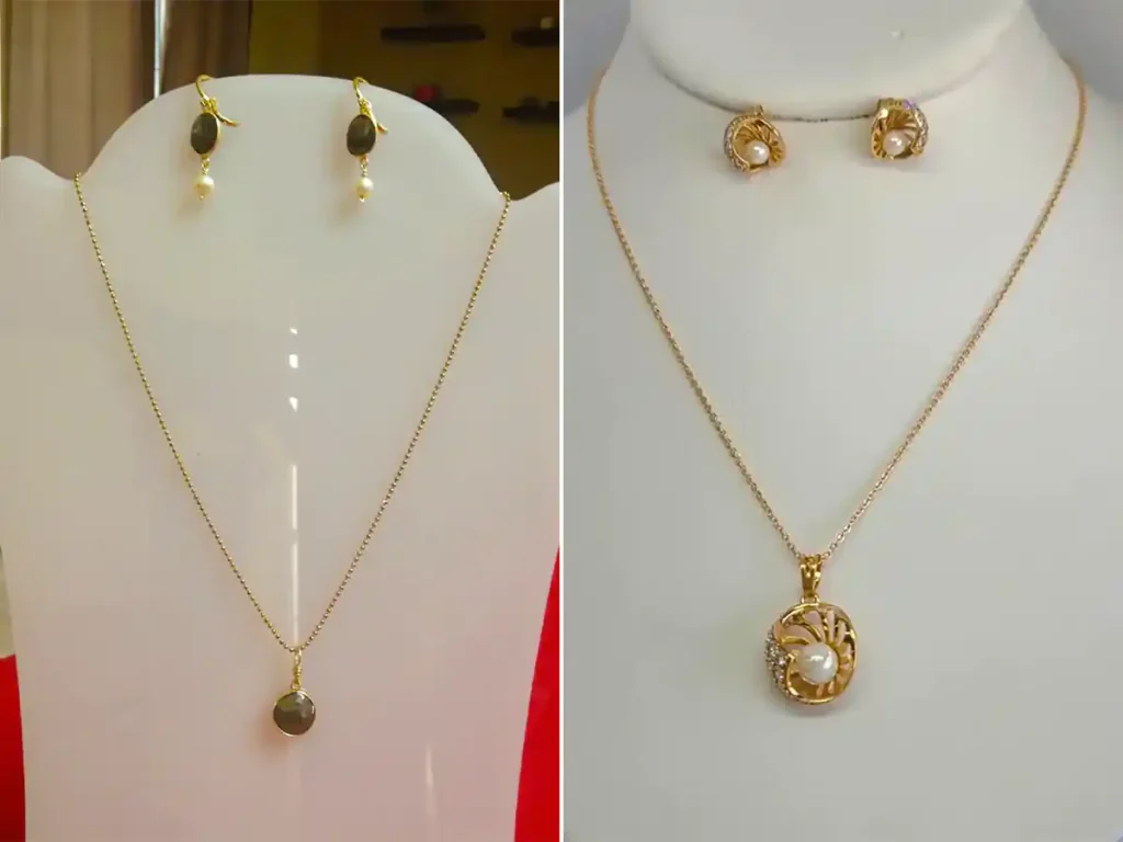 نیم ست طلا ظریف زیبا