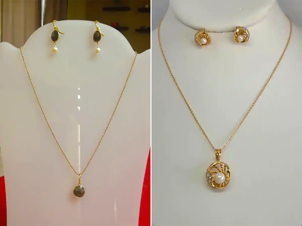 نیم ست طلا ظریف زیبا