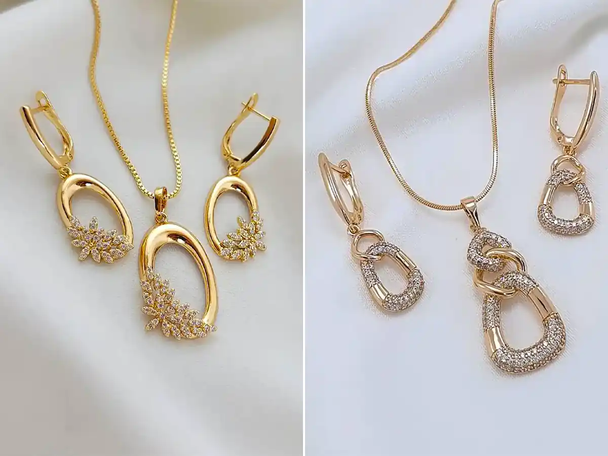 نیم ست طلا زیبا و جذاب