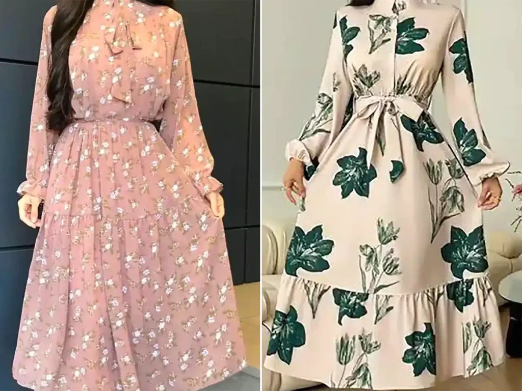 پیراهن طرح دار زیبا و جذاب