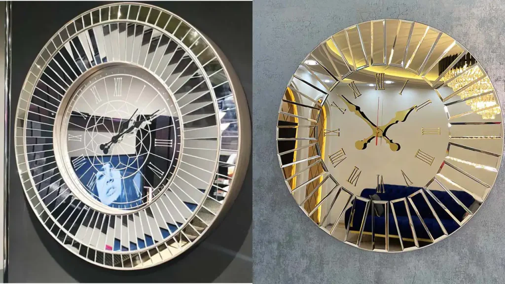 مدل ساعت دیواری اینه ای + زیباترین مدل های ساعت دیواری اینه ای بسیار لاکچری