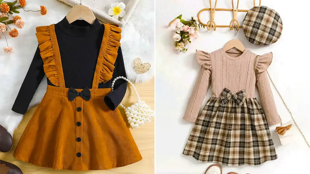 سارافن پاییزی بچگانه شیک