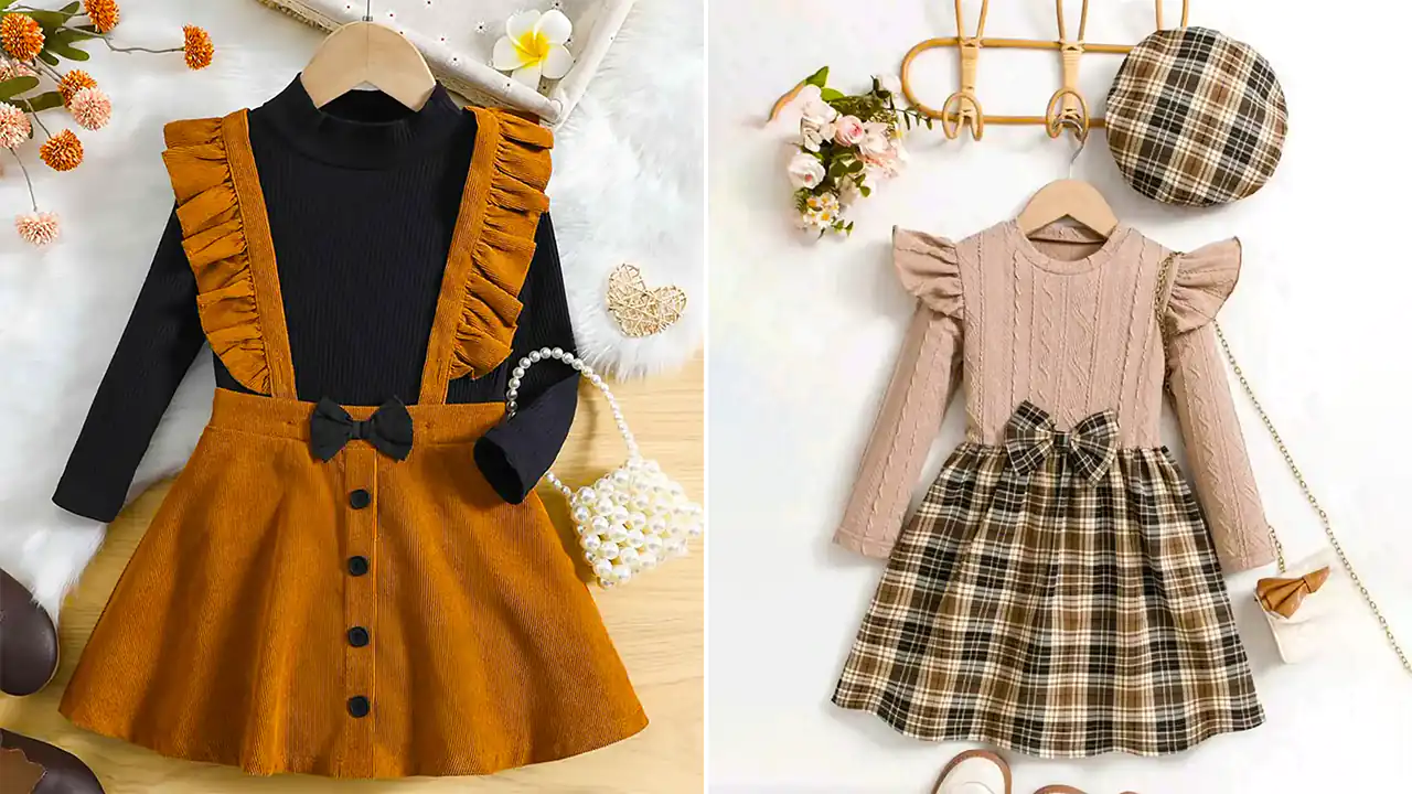 سارافن پاییزی بچگانه شیک