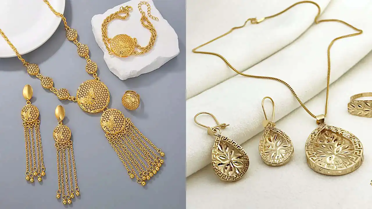 انواع مدل سرویس طلا + زیباترین مدل های سرویس طلا ترند امسال بسیار لاکچری