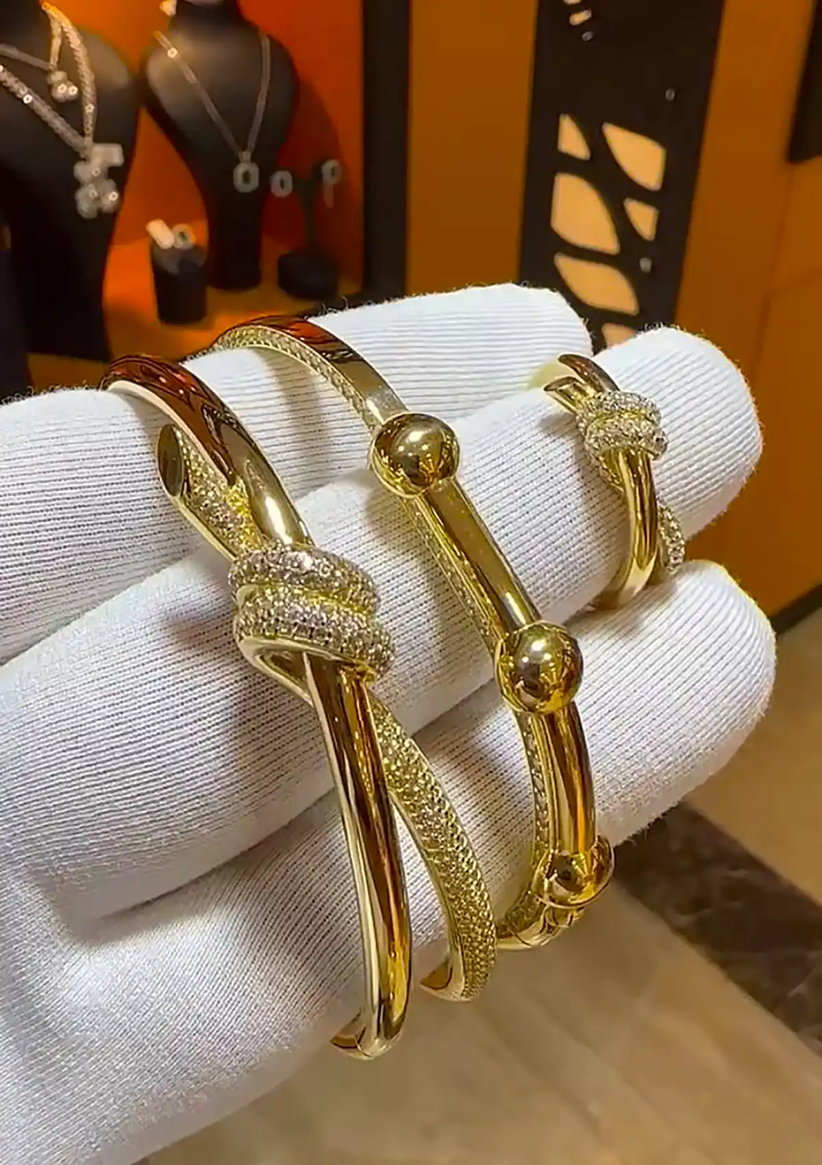 ست انگشتر دستبند زنانه طلا