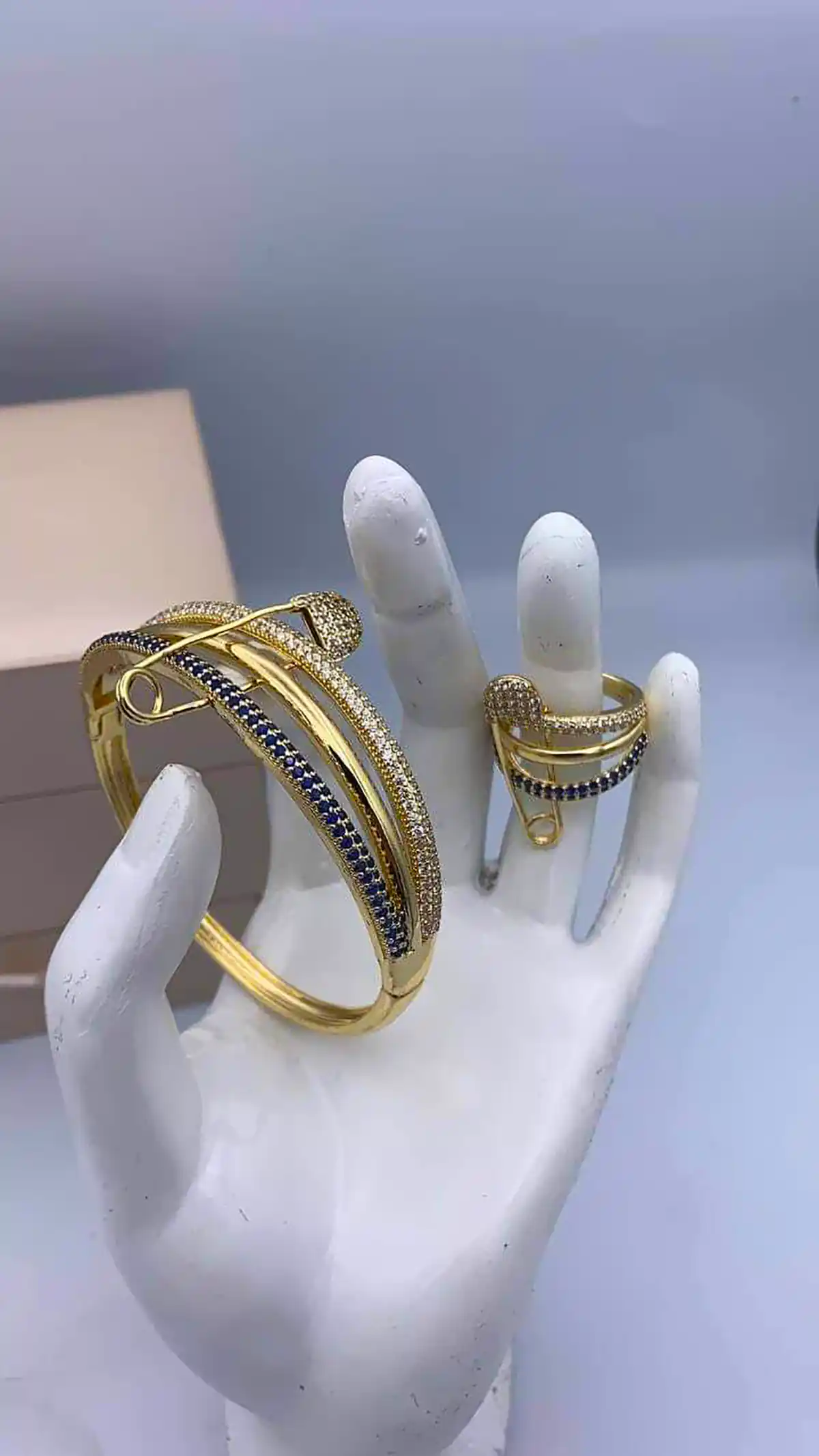 ست انگشتر دستبند زنانه طلا