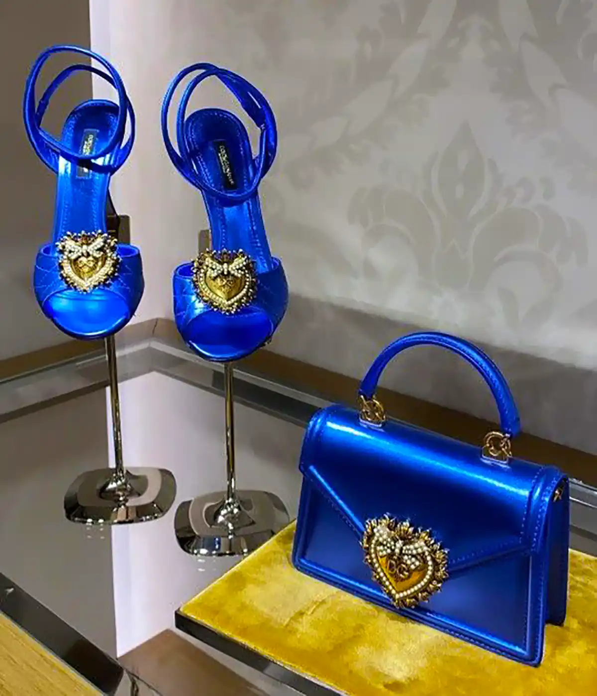 ست کیف و کفش آبی کاربی