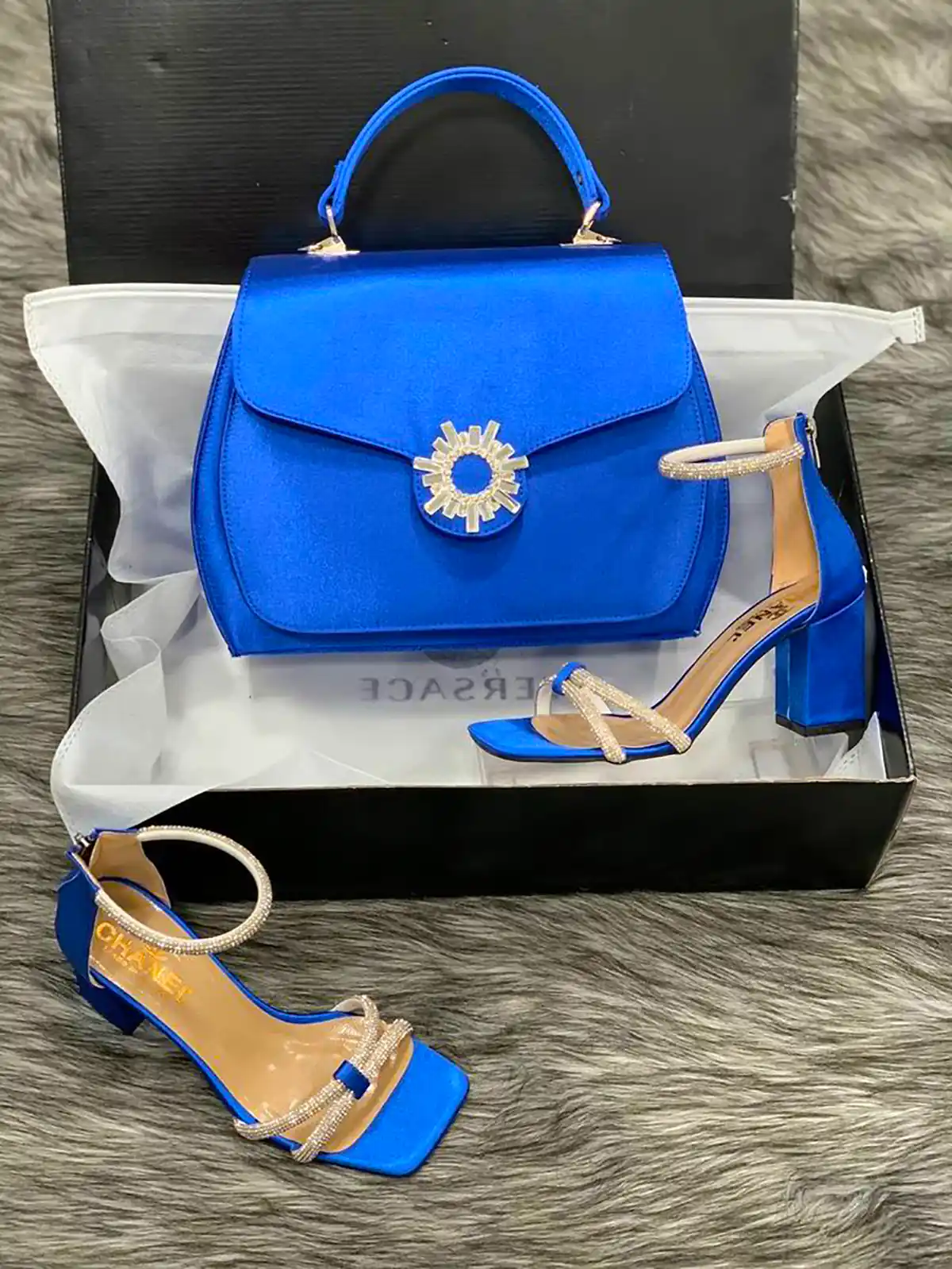 ست کیف و کفش آبی کاربی