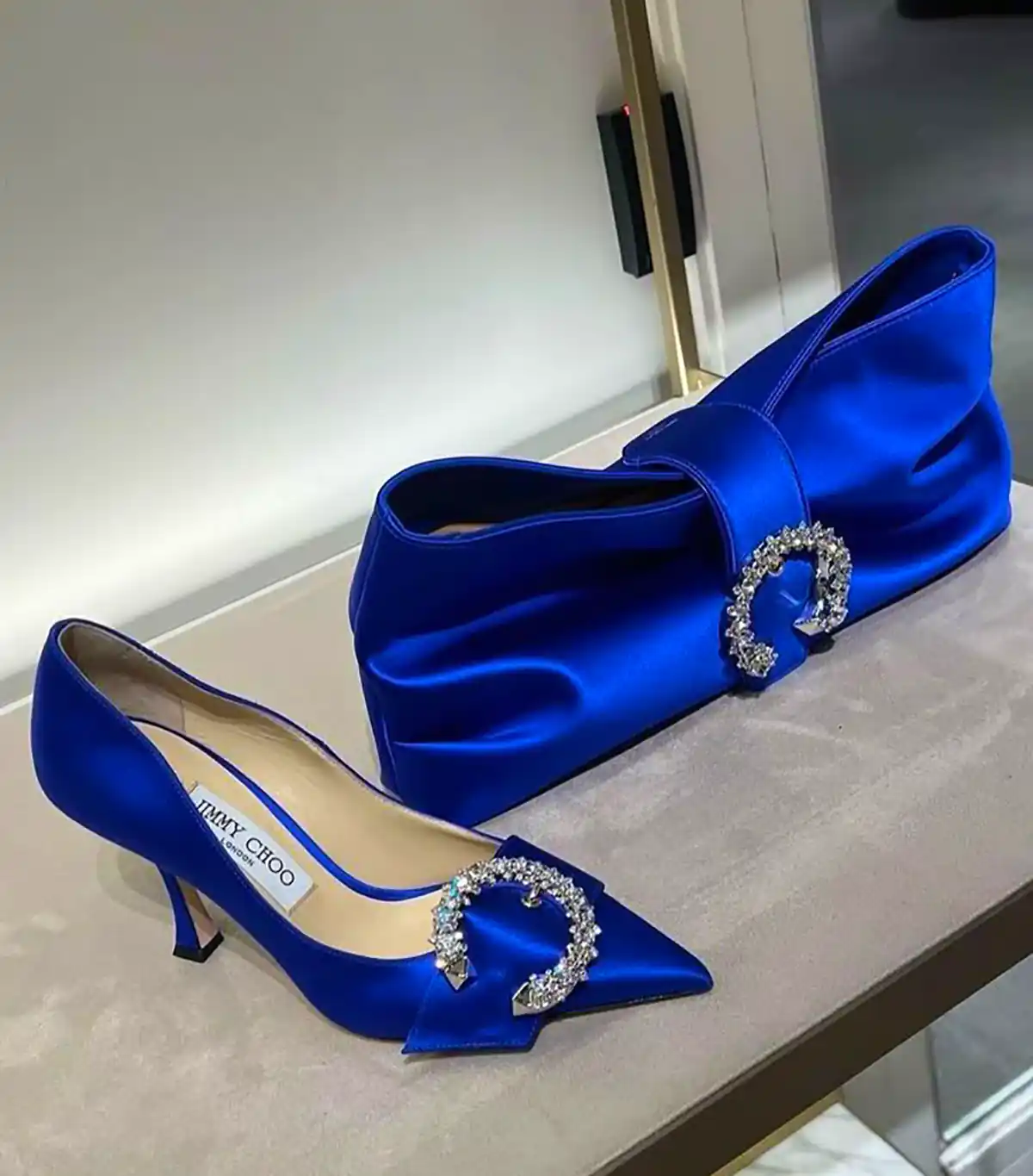 ست کیف و کفش آبی کاربی