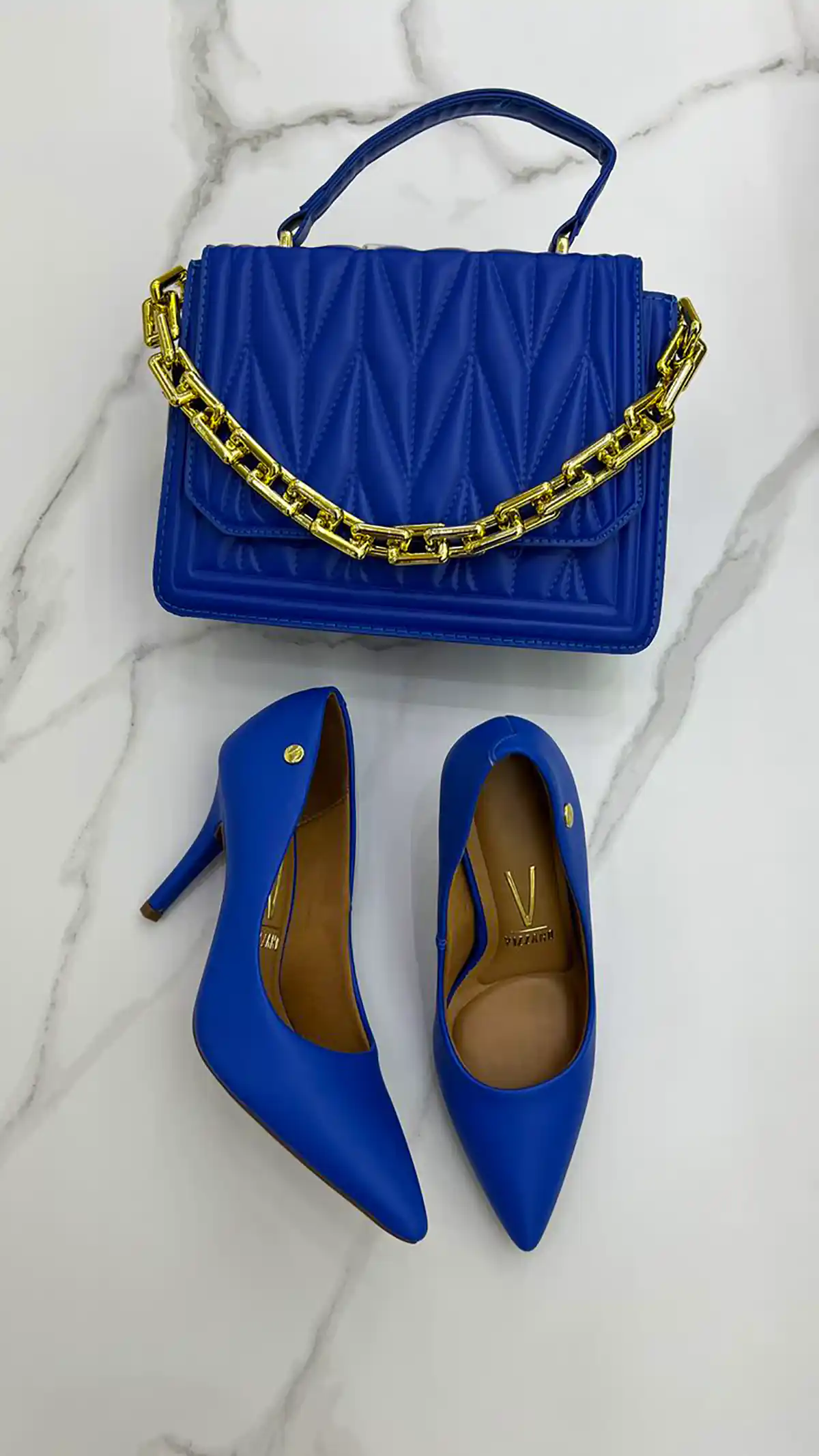 ست کیف و کفش آبی کاربی