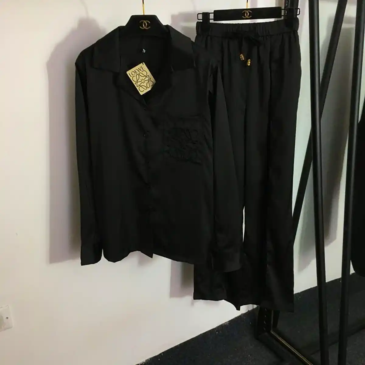 ست شومیز شلوار مشکی زنانه