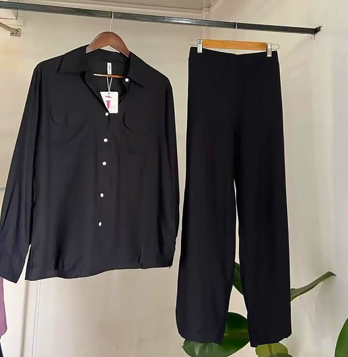 ست شومیز شلوار مشکی زنانه