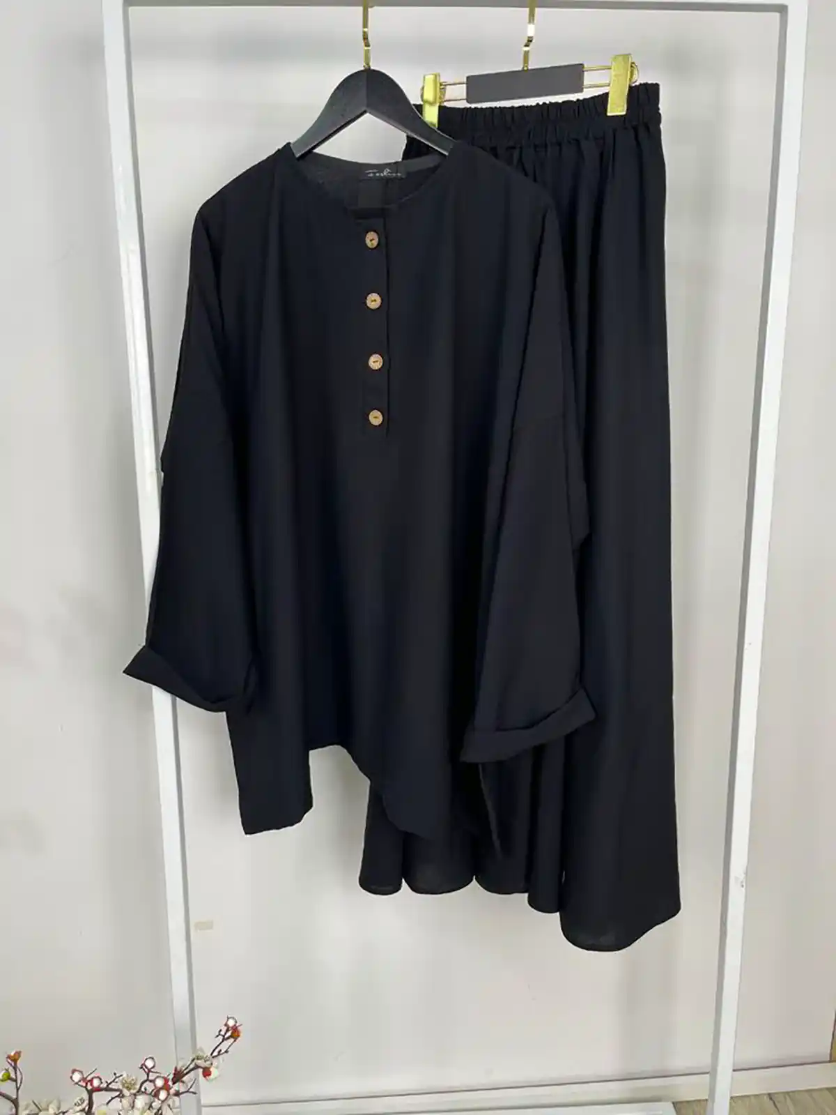 ست شومیز شلوار مشکی زنانه