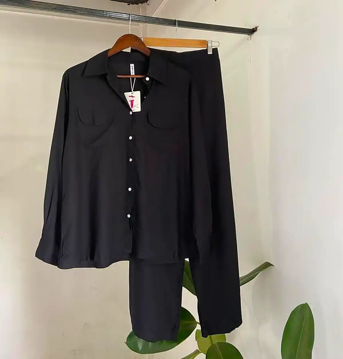 ست شومیز شلوار مشکی زنانه