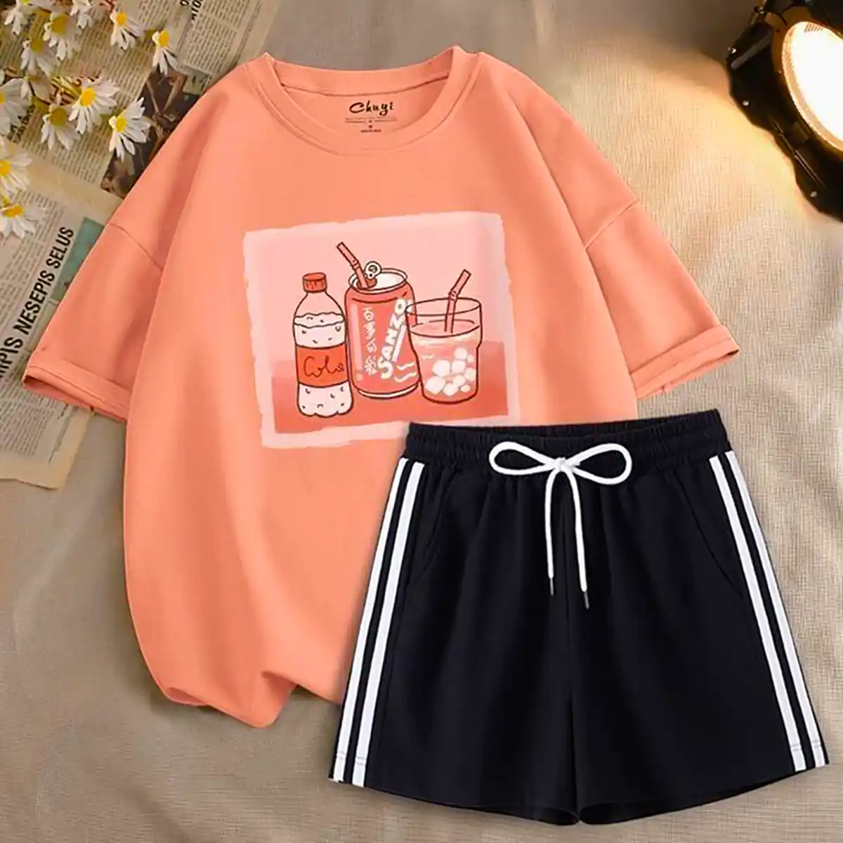 ست تیشرت شلوارک دخترانه