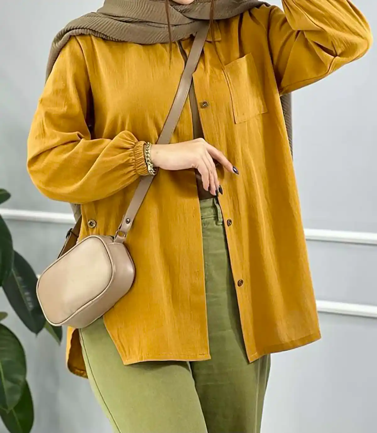 شومیز مانتویی دکمه دار زیبا