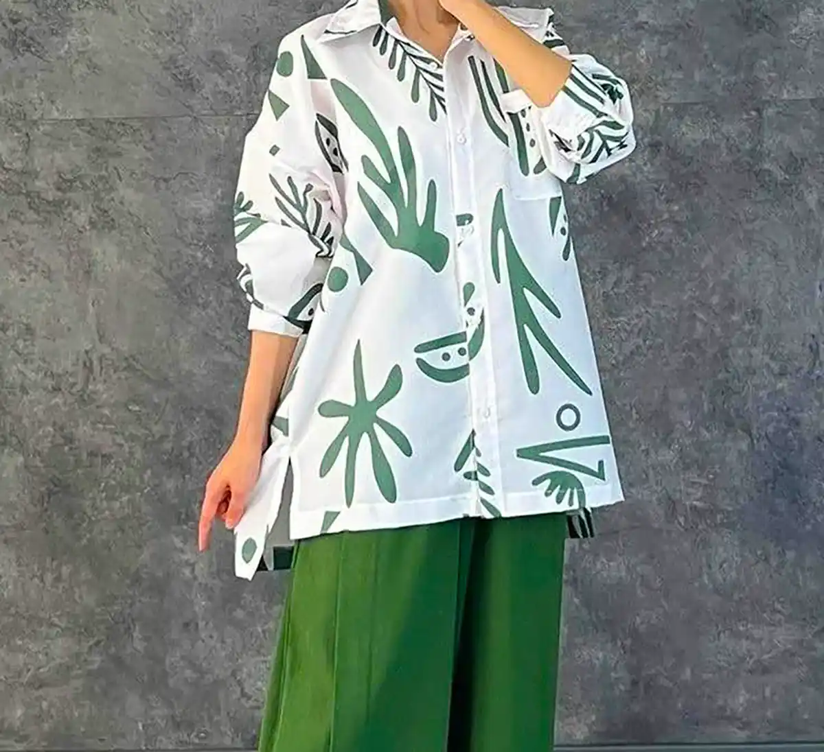 شومیز مانتویی دکمه دار زیبا