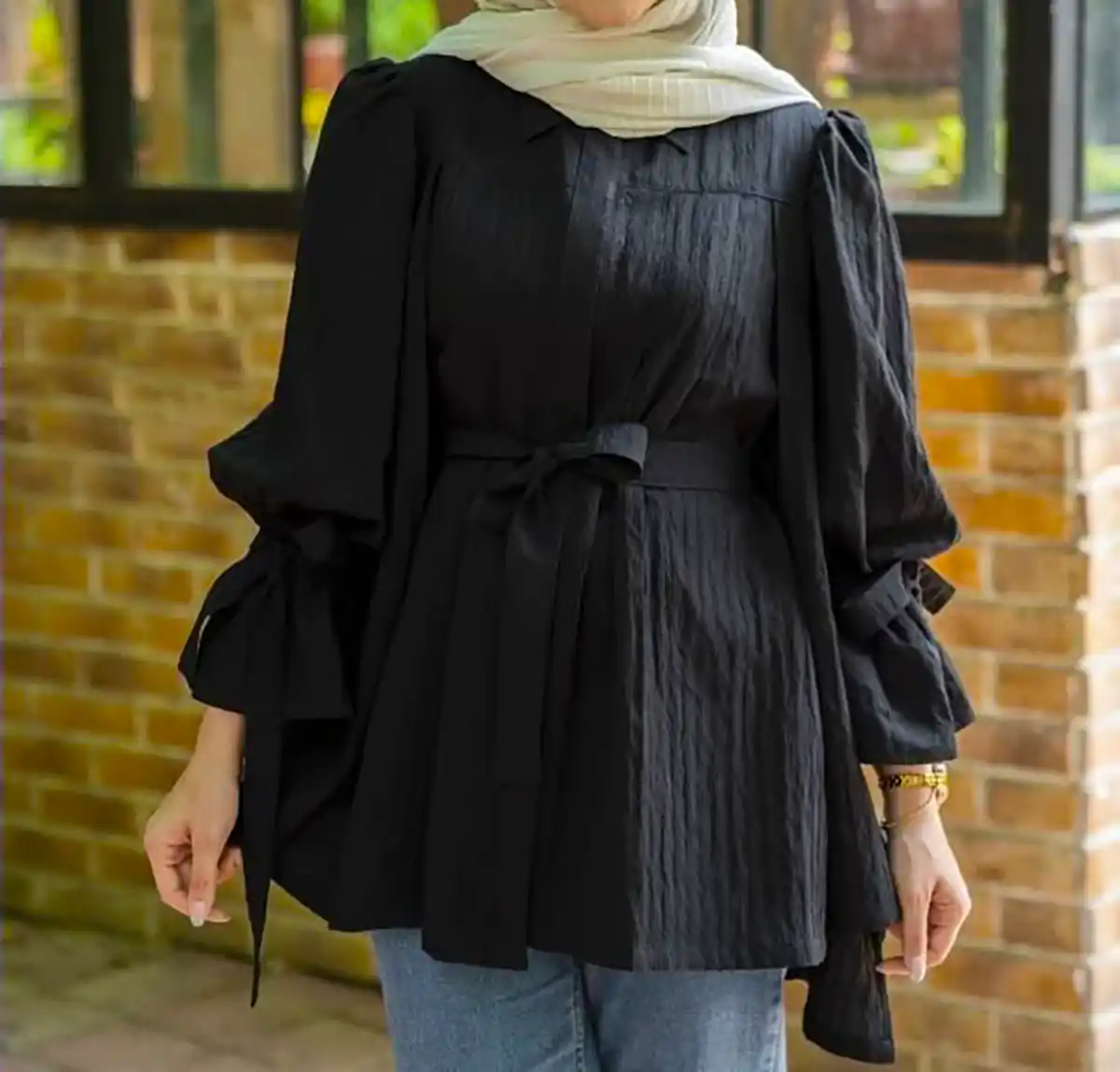 شومیز مانتویی مشکی شیک