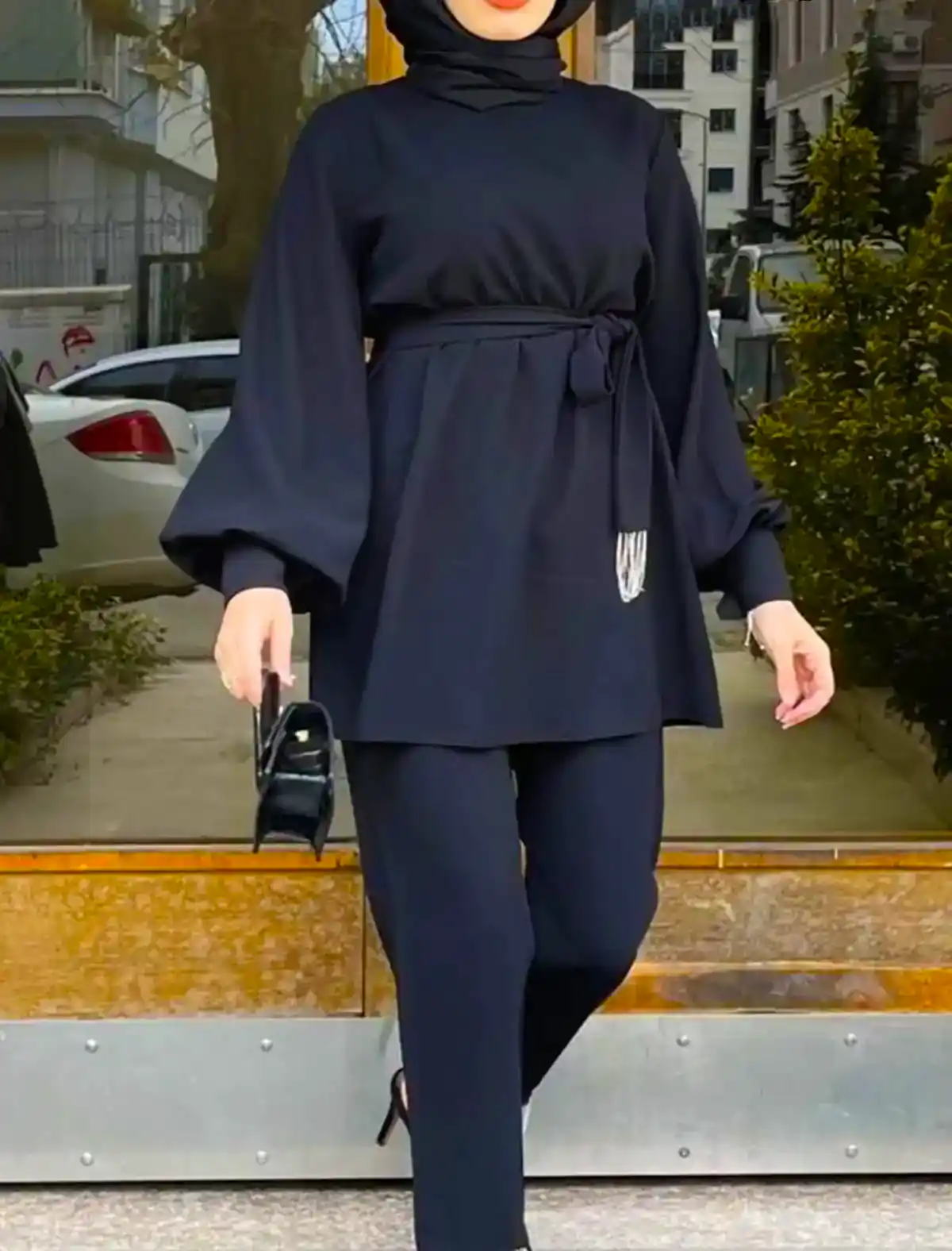 شومیز مانتویی مشکی شیک