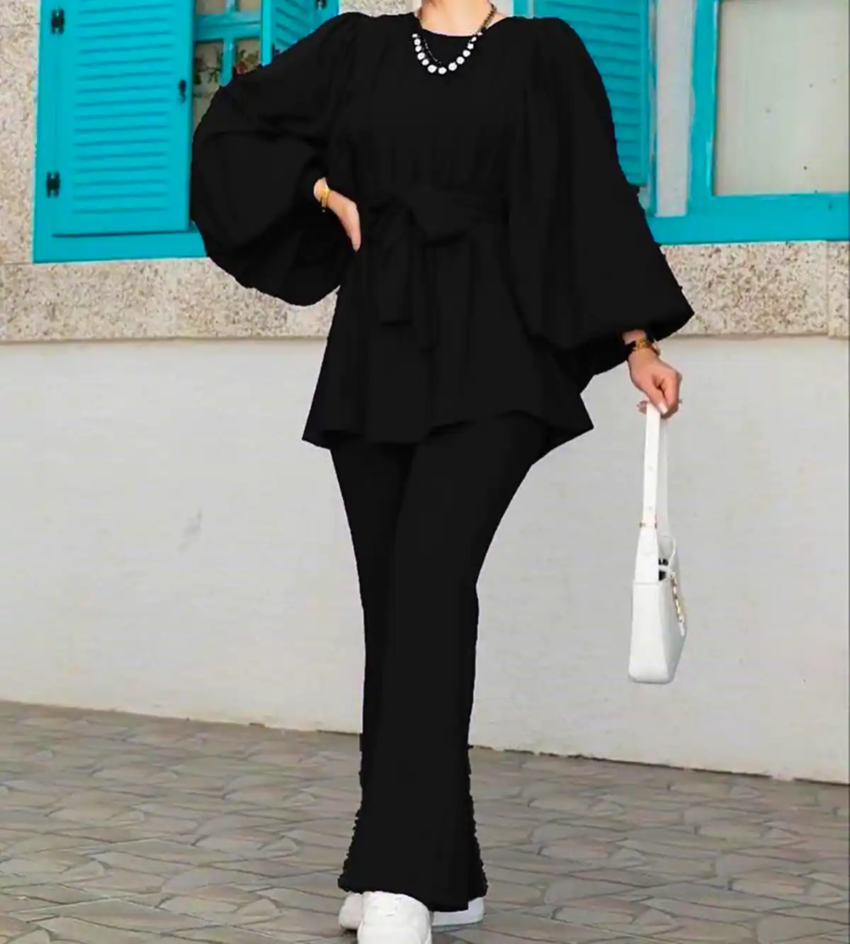 شومیز مانتویی مشکی شیک