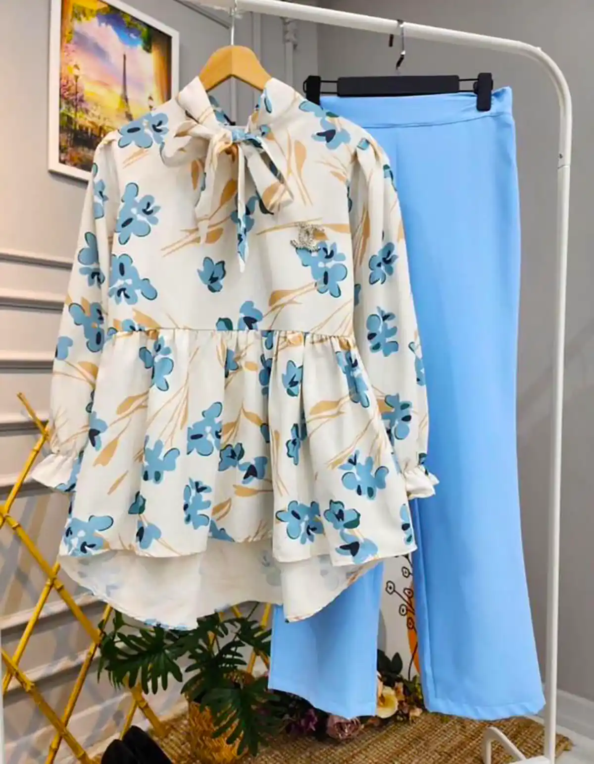 شومیز شلوار نخی زیبا