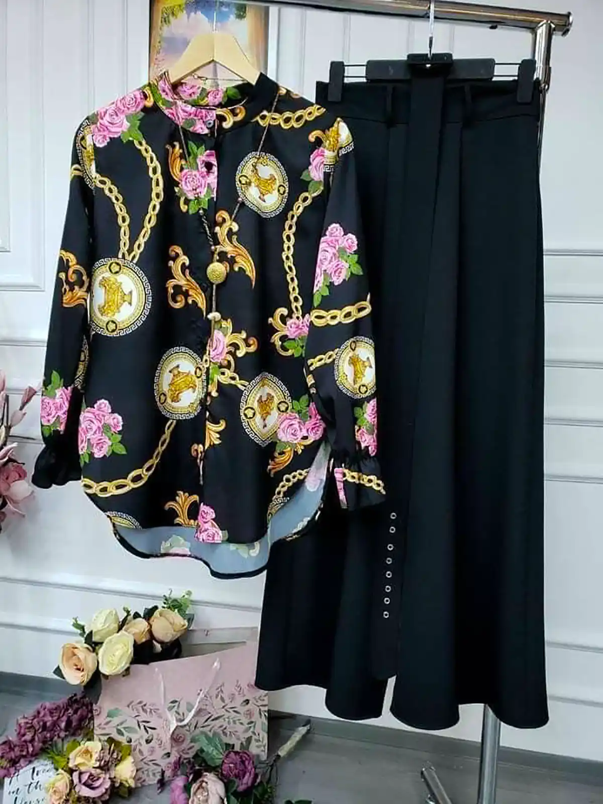 شومیز شلوار نخی زیبا