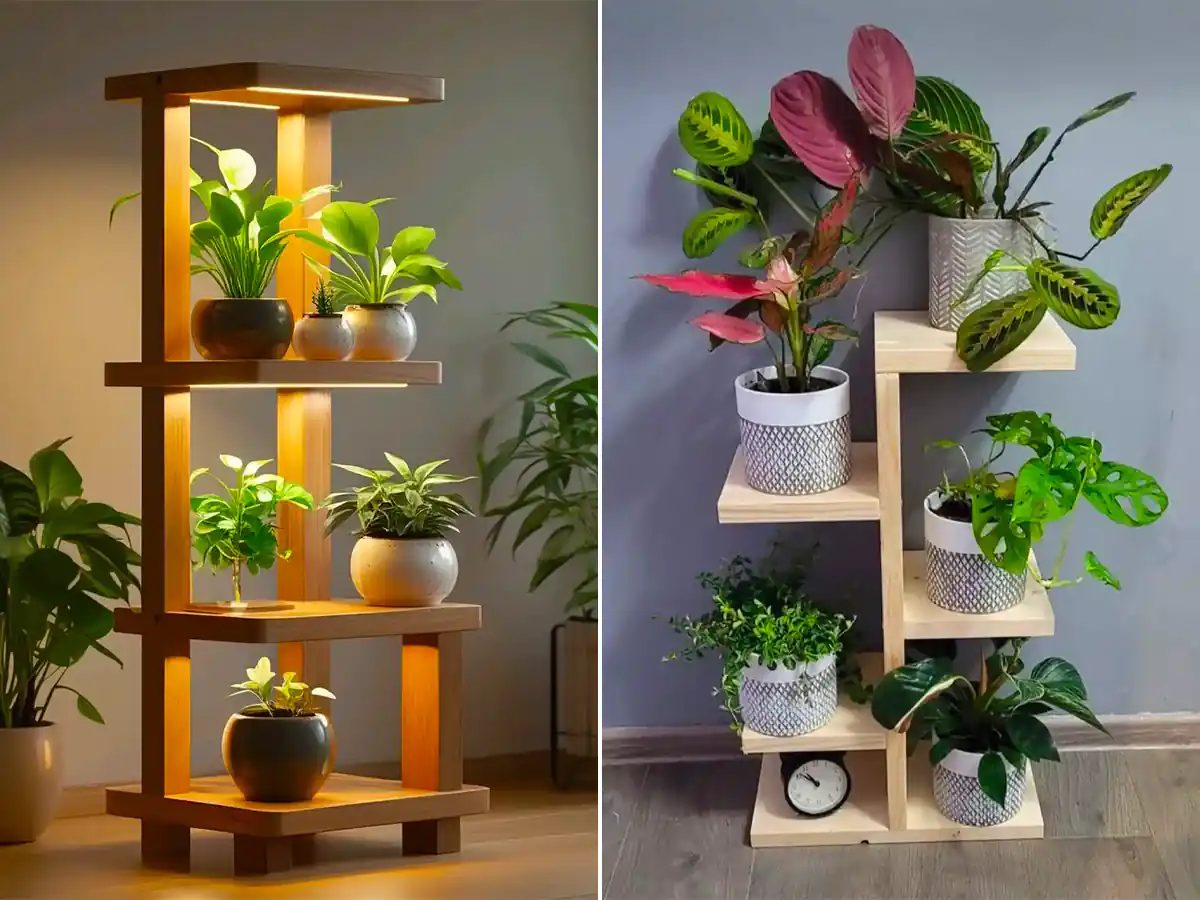 استند چوبی گل شیک