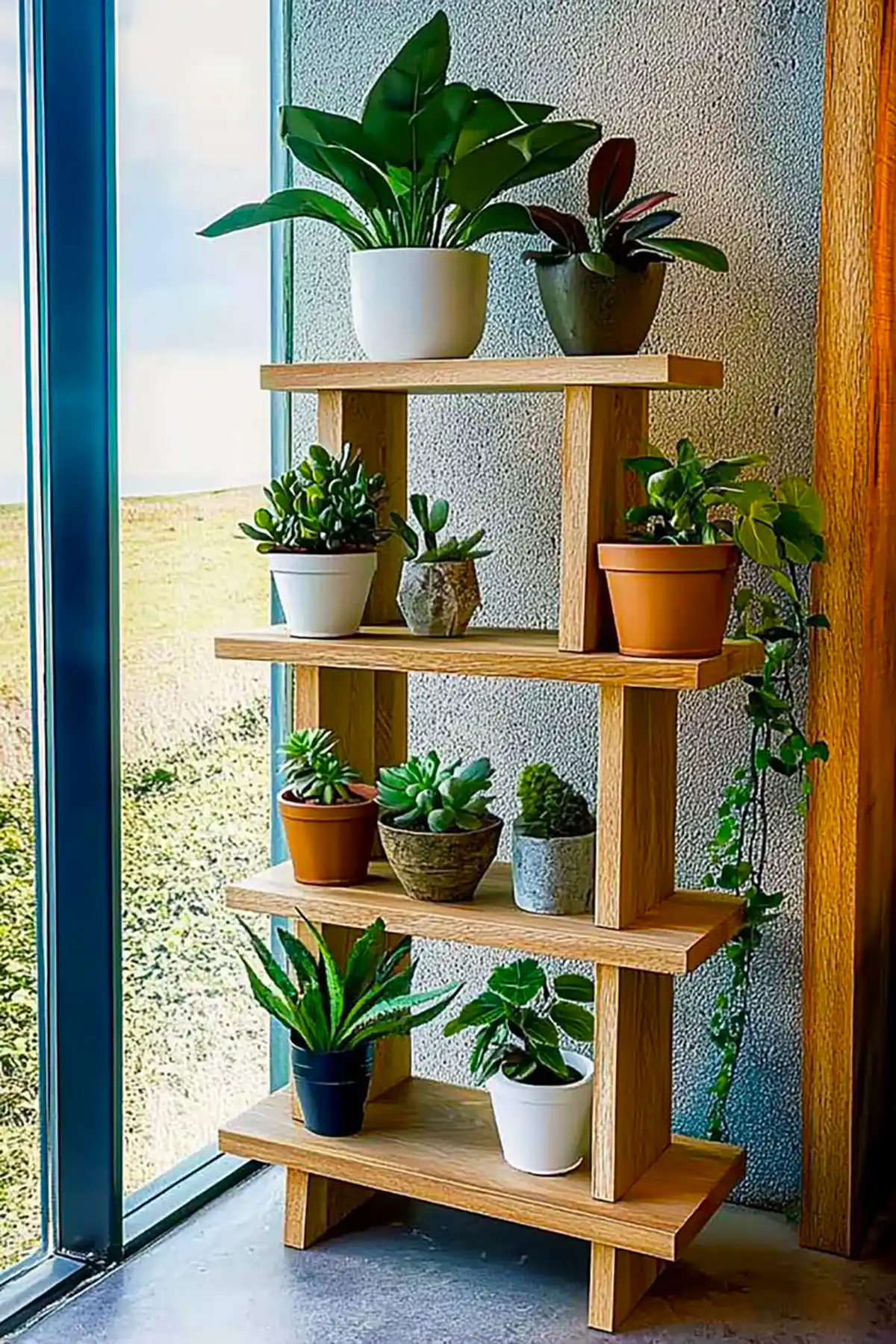 استند چوبی گل شیک