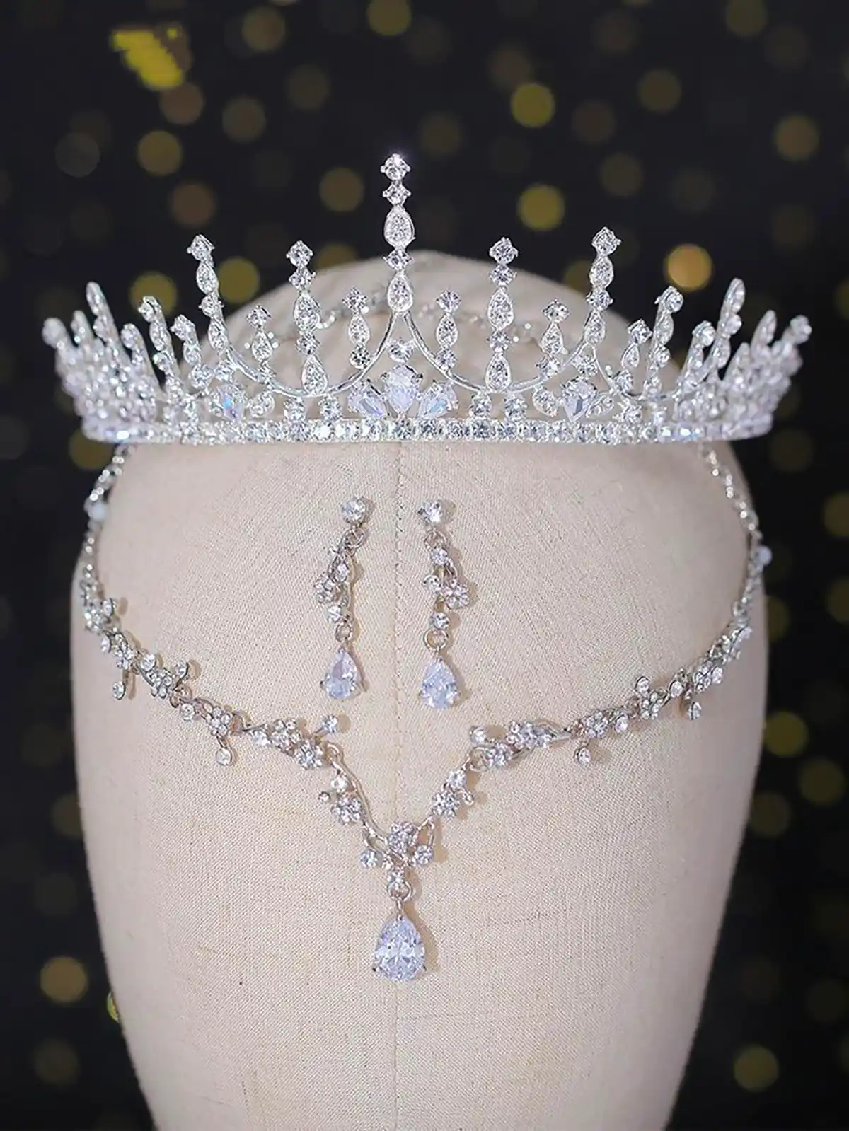 تاج و جواهرات شیک عروس