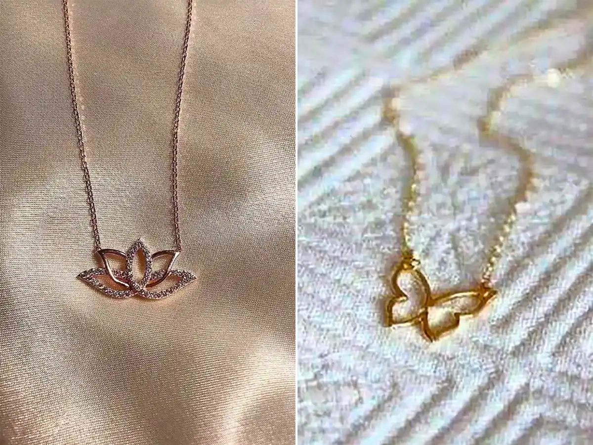 تو گردنی طلا جذاب و شیک